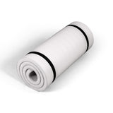 Tone Fitness Premium Extra Thick 1-Inch High Density Exercise Mat with Carry Strap – Non-Slip Workout, Pilates, and Yoga Mat for Home Gym - Color Gray - Wave Pattern
