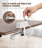 Dual Layer Desk Clamp Power Strip, 24 AC Outlets & 65W USB-C, 6FT Cord