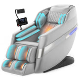 FURNIMAT 2026 Massage Chair Full Body, 3D SL-Track Zero Gravity Shiatsu Massage Chair Recliner with AI Control, Body Scan, Airbags, Heating, Foot Roller, Auto Modes, Bluetooth Speaker (Light Gray)