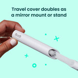 Quip Metal Sonic Electric Toothbrush for Adults - Time Travel & Soft Bristles with Travel Case & Replacement Brush Head - 3 Month Battery Life, Dusk Plum