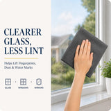 wosdy 6 Pack Microfiber Cleaning Cloths, 16x12 Inch Reusable Lint Free Cleaning Rags for Car Cleaning, Kitchen Cleaning, Windows and Glass, Stainless Steel, Screens and Household Surfaces