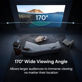 Valerion 220-inch Fixed Frame Projector Screen, 1.3 dB Gain, 80% PQE, 4K/8K Ultra HD, 3D Wall Mount Projector Screen, Works with Long Throw, Short Throw & Ultra Short Throw Projectors