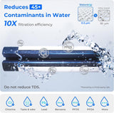Waterdrop ED04W-L Mega Electric Water Filter Dispenser, Large 27-Cup, 200-Gallon Rechargeable Instant System, NSF/ANSI 42&53&401&372, Reduce PFOA/PFOS, Lead, Chlorine, Does not Lower TDS, White