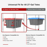 27 Gallon Storage Bin Rack Organizer, Heavy-Duty Tote Storage Rack, 5-Tier Standing Storage Bin Shelves, 250 lb Capacity, Maximize Space for Garage, Warehouse, Utility, 2 Pack (Totes Not Included)