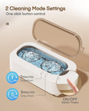 Professional Ultrasonic Cleaner, 48KHz Ultrasonic Jewelry Cleaner for Retainer,Eyeglass,Denture,Watch Band,Retainer,Ring - 2 Cleaning Modes/360°Deep Clean,350ML/12OZ 304 Stainless Steel Tank,Low Noise