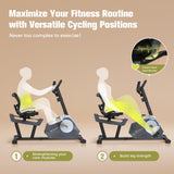 Recumbent Exercise Bike for Adult and Seniors,LUXECYCLES Stationary Bike,400 lbs Capacity,16-level Magnetic Resistance and Comfortable Adjust Seat