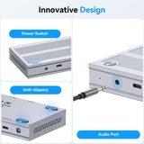 4URPC USB C 𝗗𝗼𝗰𝗸𝗶𝗻𝗴 𝗦𝘁𝗮𝘁𝗶𝗼𝗻 𝗧𝗿𝗶𝗽𝗹𝗲 𝗗𝗶𝘀𝗽𝗹𝗮𝘆 with 120W Power Adapter, 3XHDMI, Laptop Docking Station 3 Monitor for Windows, MacBook/Mac mini M4(5 USB, Ethernet, SD/microSD)