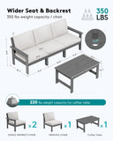 SERWALL HDPE Outdoor Patio Furniture Set Outdoor Couch