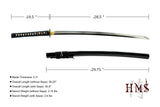 Hand Forged 1045 Carbon Steel Damascus Musashi Katana Full Tang Sword