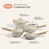 Our Place Cookware Set, 13-Piece Ceramic Nonstick Pots & Pans with Utensils
