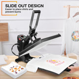 Whubefy Heat Press 15x15 Slide Out, Industrial-Quality Clamshell Sublimation Heat Transfer Machine