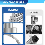 DAYONE Touchless Kitchen Sink Faucet with Pull Down Sprayer and Soap Dispenser, Stainless Steel Motion Sensor Touch Faucet for Kitchen Sink Smart Hands-Free Single Handle, Brushed Nickel