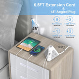 Tower Surge Protector Power Strip, 9 AC Outlets with 4 USB Ports (1 USB C) 3-Side Triangle Outlets with USB Ports NVEESHOX