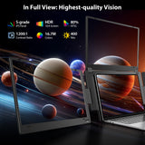 KYY Laptop Screen Extender Driver Need, 15.6'' Quad Portable Monitor Laptop