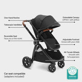 Mompush Ultimate2 Full-Size Stroller, Reversible Seat, Infant to Toddler