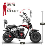 Oryxearth 99CC 4-Stroke Mini Bike, Gas Powered