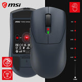 MSI Forge GM340 Wireless NAVY Wireless/Wired Gaming Mouse, 12000DPI, 1000Hz Query Rate, Symmetrical Design, 50+ Million Clicks, 6 Buttons, 82 Hours Battery Life, 1ms Latency, 57g