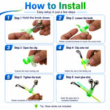linguang 40 pcs Fishing Pole Copper Catfish Bells Clamp on for Rods Tips ，Screw in/Thread on/Clip on Poles with Fishing Glow Sticks ，Fishing Strike Alert Glow Stick Bite Alarm(40pcs Fishing Bells)