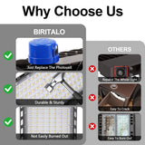 BIRITALO 240W Parking Lot Light LED, 36000LM Dusk to Dawn Wall Mount 4Pack