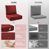 6" Thick Outdoor Cushions 22x24x6, 1-Set Deep Seat Patio Cushions with Removable Cover