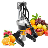 ROVSUN Professional Citrus Juicer Lemon Squeezer, Commercial Manual Fruit Press Juicer for Lemon Pomegranate Orange Juice, Heavy Duty Hand Press Orange Juicer Press and Lime Squeezer Stand (Black)