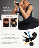 FeelinGirl Workout Waist Trainer Underbust Corsets Cincher Belt Hourglass Corset Body Shaper for Women Black L