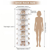 Rotating Shoe Rack,Shoe Shelf,Shoe Organizer for Closet,Spinning Shoe Racks