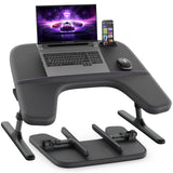 SAIJI Laptop Lap Desk for Bed & Couch with Soft Armrest, Bed Desk Table