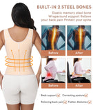 Figninget Waist Trainer Corset For Women,Tummy Control Sports Girdle, Hourglass Vest Waist Cincher Body Shaper with Adjustable Straps Beige 3XL
