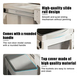 Under Cabinet Pull-Out Trash Can - Dual Recycle Bin with Odor Control, Non-Sliding Design for Kitchen Cabinet - Space-Saving Gray Trash Organizer for Home Use