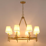 Untrammelife 30" Gold Wagon Wheel Drum Chandelier
