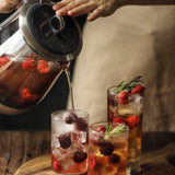 BUYDEEM K2423 Tea Maker, 316 Stainless Steel & Heat Resistant DURAN Glass Electric Kettle, 5 Temperature Settings, Removable Infuser, Auto Keep Warm, 1.2L