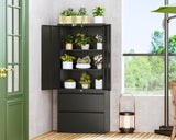 Letaya File Cabinet for Home Office, Metal Storage Cabinets with Adjust Shelves and Lock,2 Drawers Filing Cabinets-Hang Legal/Letter/A4/F4 Size Filing-Black