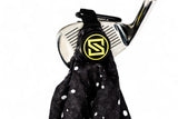 SKIVE Golf Premium Magnetic Golf Towel | Super Strong Magnet (Black w/White Drip)