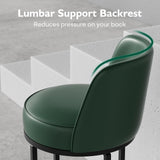 Ollega 26" Green Counter Height Bar Stools Set of 6, Anti-Pinch Swivel