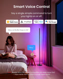 SwitchBot Smart Floor Lamp RGBICWW Voice/App Controlled Works with Alexa, Apple Home & Google, Matter, Warm & Cool White, 1200lm Music Sync, Lamp for Living Room for Bedroom — Christmas/Holiday décor