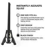 Centric Vertical Laptop Stand for Desks in Matte Black, Upright Adjustable Holder to Dock Apple MacBook Stand