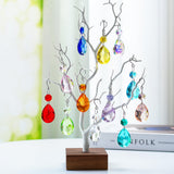 10pcs Yellow Bauhinia Crystal Suncatcher Chandelier Prisms Decor