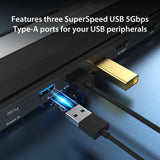 Dual HDMI Display, 5Gbps USB-A x3, SD Card Reader, PD 100W, RJ45 Ethernet, Combo Audio Jack, for MacBook and Windows Laptop