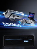 MOVE SPEED 4TB 1050MB/s Read High-Speed External Drive Dual USB