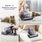 Airpher Mattress Vacuum Cleaner, 18Kpa Bed Vacuum Cleaner with 253.7nm UV-C Light, 150°F Heat, HEPA Filter & Ultrasonic, Versatile Handheld Vacuums for Bed, Sofa, Couch, Crib Gift Ideas for Women