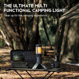 Telescopic Camping Lights, Rechargeable Camping Lights with Stand,12000mAh Collapsible Camping Lanterns, Magnetic Base Portable Flashlights IPX5 Waterproof for Camping,Hiking,Emergency Use