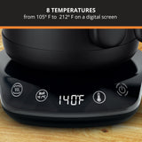 KRUPS Gooseneck Electric Kettle: 1L Stainless Steel, 1350W Fast Boiling, Boils 1 Cup in 80 Seconds, Temperature Control with 8 Presets, 60-Min Keep Warm, Precision Pour for Coffee and Tea
