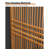 Light Brown Folding Room Divider - 2 Panel Privacy Screen, Portable Freestanding Wall Partitions for Home & Office, Durable Wood Base, Perfect for Space Separation