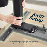 Vari ComfortEdge Electric Standing Desk – 60x30 – Light Wood/Black