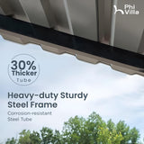 PHI VILLA 12x25 Carport, Metal Carports Canopy Heavy Duty Car Port Garage