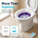 Pochik Electric Sitz Bath for Toilet Seat, Collapsible Portable Soaking Tub for Hemorrhoids and Postpartum Care, Automatic Flushing Sitz Bath Basin with Adjustable Flow - Purple