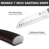 imarku 3 Pieces Knife Set, Japanese High Carbon Stainless Steel Chef Knife Set, Professional Chef Knives with Ergonomic Pakkawood Handle, Ultra Sharp Cooking Knives for Kitchen & Home Cooking