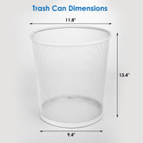 SHSYCER Office Mesh Trash Cans (10-Pack 6 Gal),Open Metal Wire Wastebaskets, Mesh Office Garbage Can, Waste Basket Trash Can for Near Desk,Recycling Garbage Container Bin for Home,School
