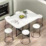 Cact Folding Dining Table - Portable Drop Leaf Desk for Smals, Extendable Kitchen Table, Space-Saving Fur, Gray h, Ideal for Bedroom & Study, 120X